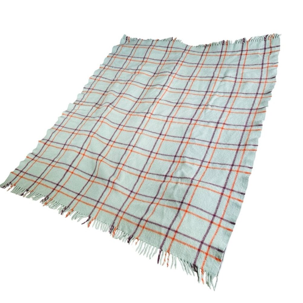 Faribault Woolen Mills + West Elm blanket throw 44”x 55” made in the USA Mint - Picture 4 of 8